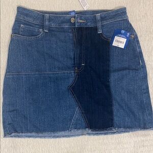 Patched Denim Mini Skirt NWT
